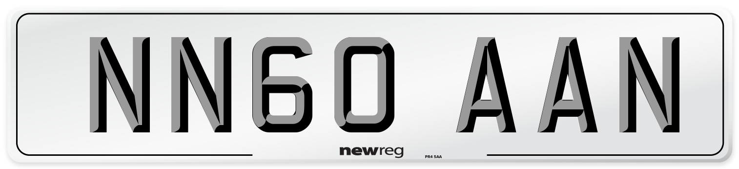NN60 AAN Number Plate from New Reg